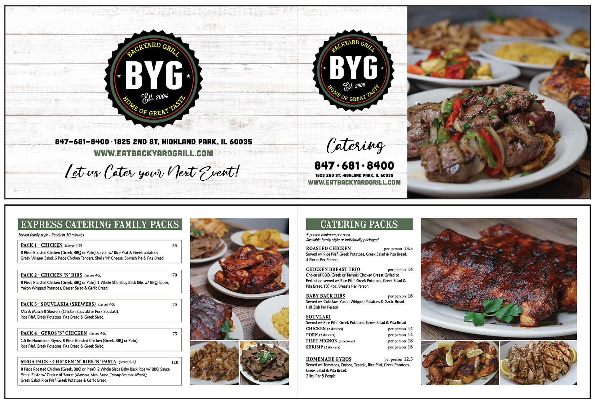 Backyard Grill Catering Menu Image to u